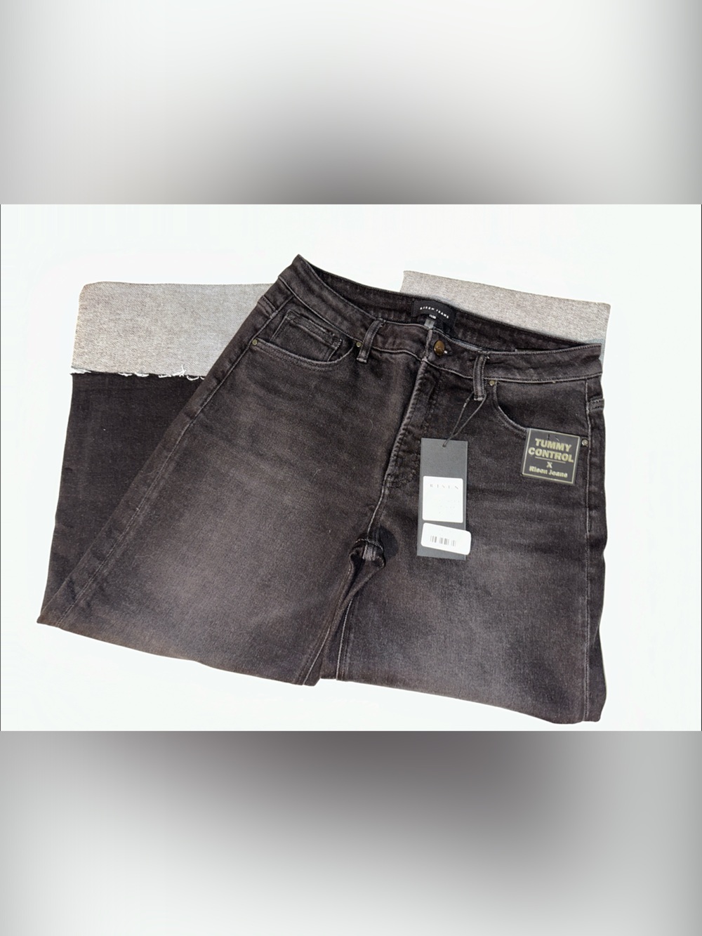 Risen Black Cropped Ankle Jeans - Slim Casual Fit